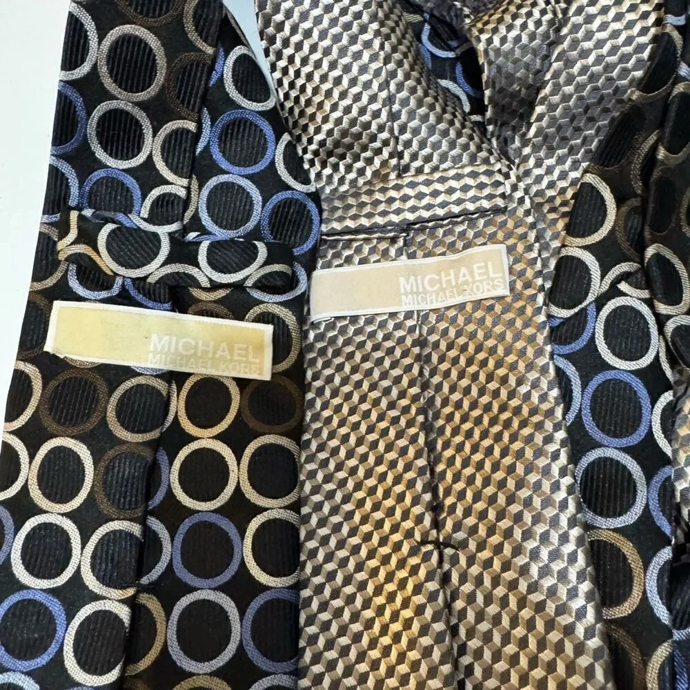 Set of 2 Michael Michael Kors 100% silk ties